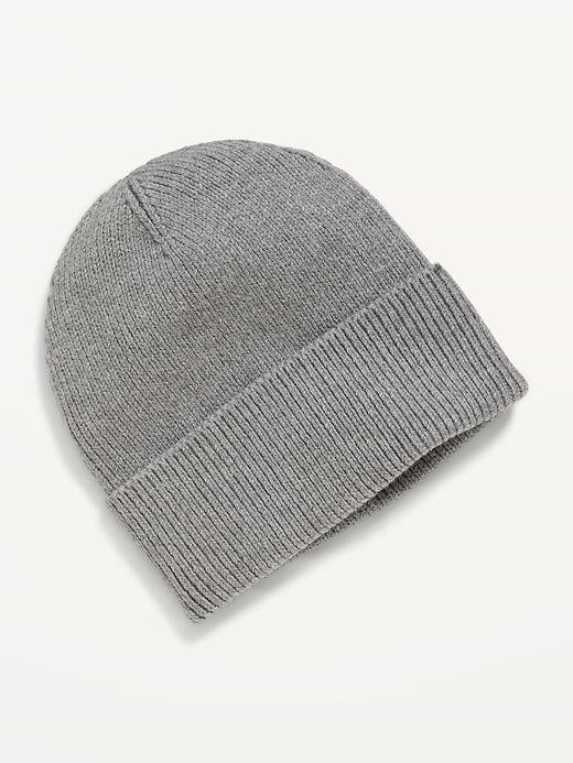 Ribbed Beanie for Men - Dark Heather Gray