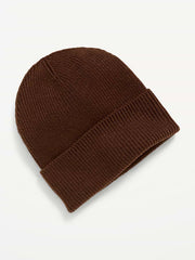Ribbed Beanie for Men - Dark Walnut