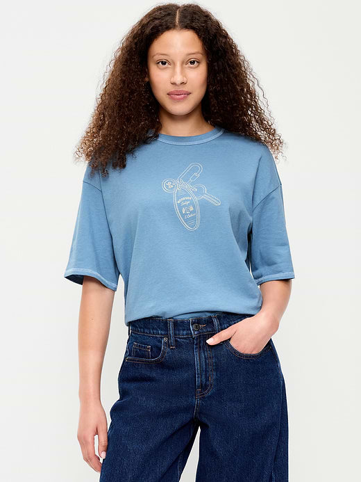 Crew-Neck Graphic T-Shirt - Naturalist Blue