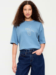Crew-Neck Graphic T-Shirt - Naturalist Blue