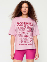 Yosemite National Park Crew-Neck Oversized T-Shirt - Bergamot
