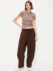 Mid-Rise Barrel-Leg Utility Pants - Earthen