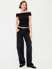 Low-Rise Loose Jeans - Autumn Night
