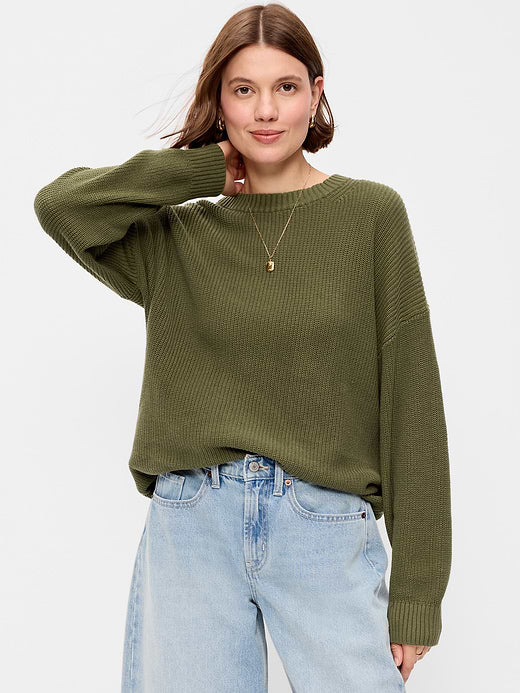 Seaside Cotton Shaker Oversized Tunic Sweater - Hearthwood