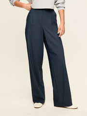 High-Waisted SleekTech Trouser Pants - Dusk Navy