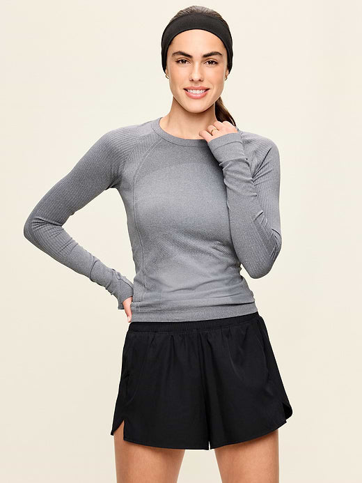 Fluid Seamless Fitted Top - LS SEAMLESS BA:MEDGRYHE