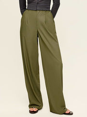 High-Waisted SleekTech Trouser Pants - Hearthwood