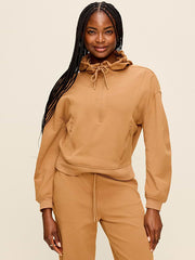 Dynamic Fleece Half-Zip Hoodie Sweatshirt - Sycamore Bark