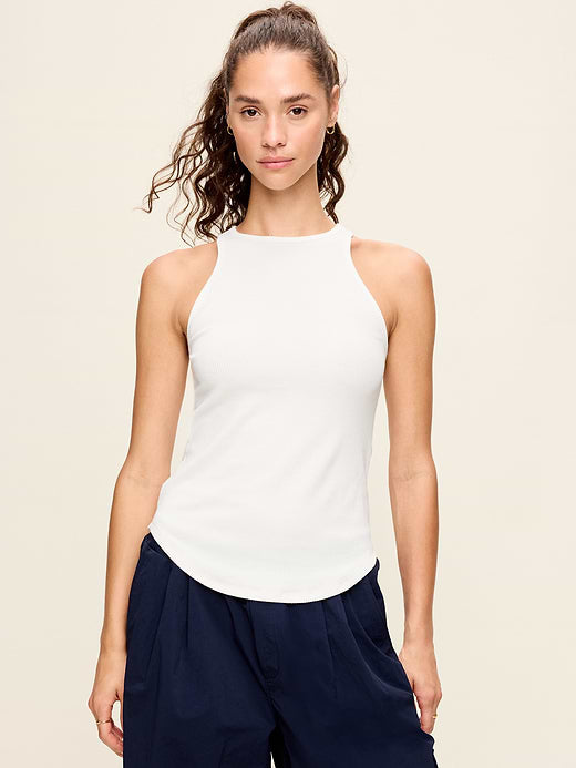 CloudLite High-Neck Racerback Tank Top - Magnolia
