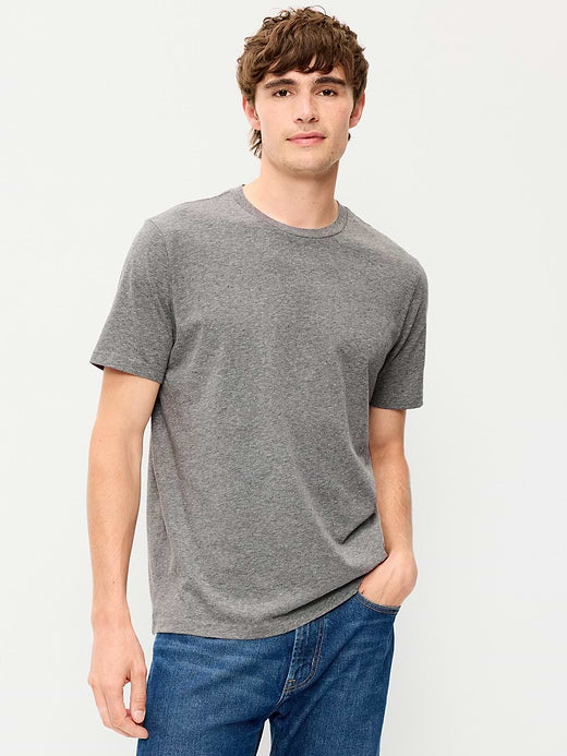 Crew-Neck T-Shirt - Light Enzyme With Blast