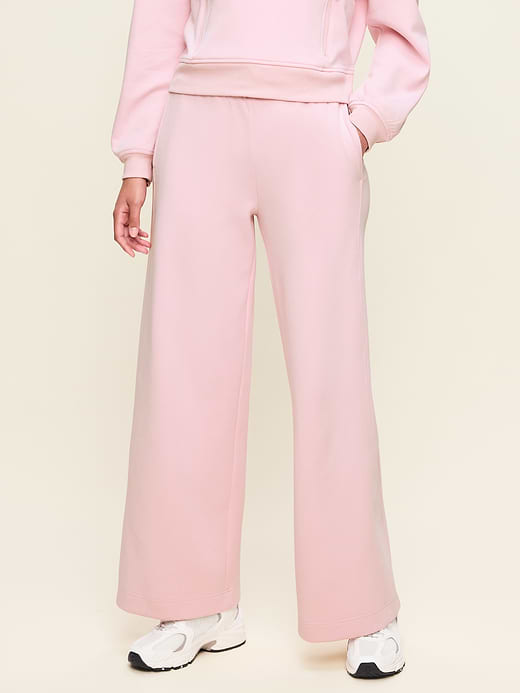 Extra High-Waisted Dynamic Fleece Wide-Leg Sweatpants - Fairytale Rose