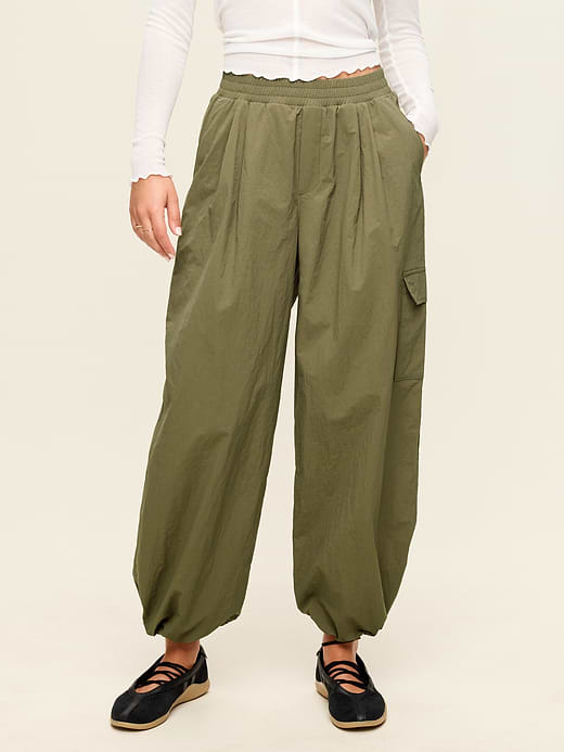 Mid-Rise Adjustable Active Woven Utility Pants - Hearthwood