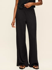High-Waisted Bounce Lite Drapey Wide-Leg Pleated Pants - Black Jack