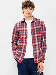 Relaxed Long-Sleeve Plaid Flannel Pocket Shirt - Tomales Bay