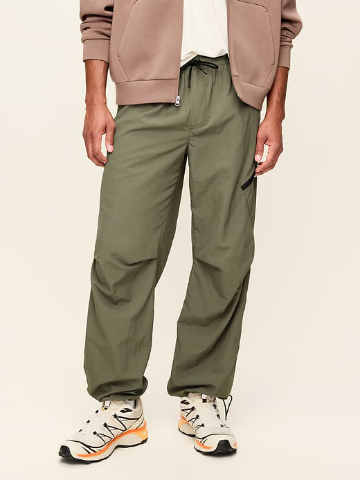 Baggy Tech Cargo Jogger Pants - Loden