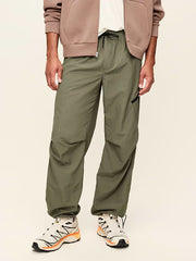 Baggy Tech Cargo Jogger Pants - Loden