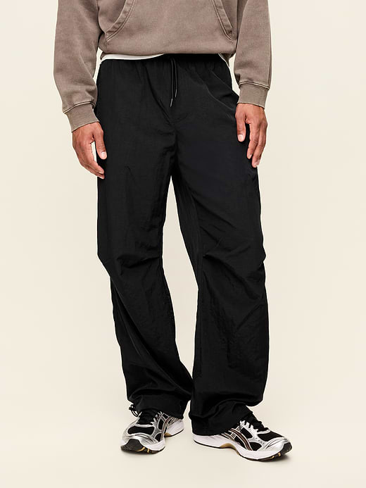 Baggy Tech Cargo Jogger Pants - Black Jack
