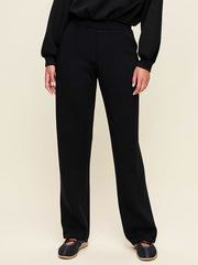 High-Waisted Bounce Fleece Trouser Sweatpants - Black Jack