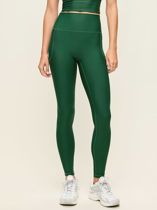 Extra-High Waisted PowerSoft Boundless Full-Length Pocket Leggings - Field Of Greens