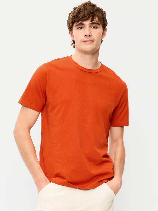 Crew-Neck T-Shirt - Tangerine