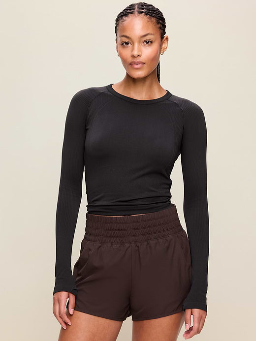 Fluid Seamless Fitted Top - LS SEAMLESS BA:BLKJK666