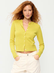 SoSoft Cropped Crew-Neck Cardigan - Golden Glow