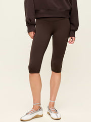 High-Waisted StudioSmooth Pedal Pusher Capri Leggings - Black Coffee