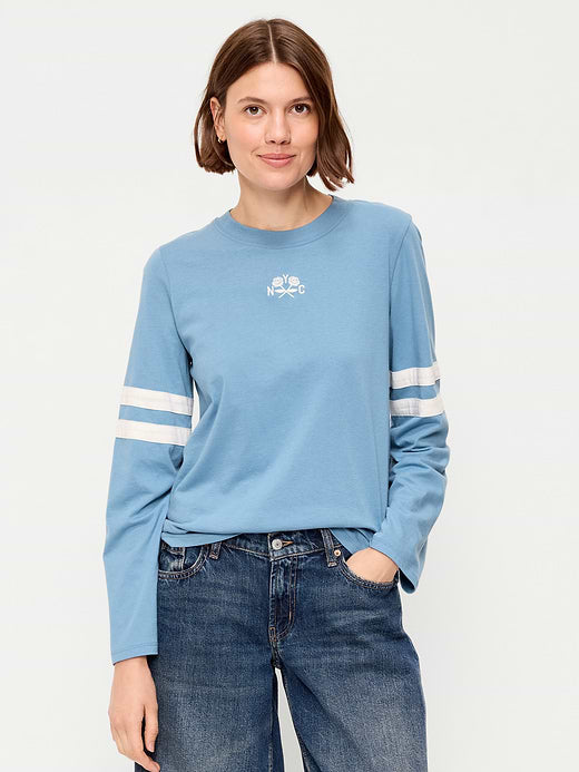 EveryWear Long-Sleeve Graphic T-Shirt - Naturalist Blue