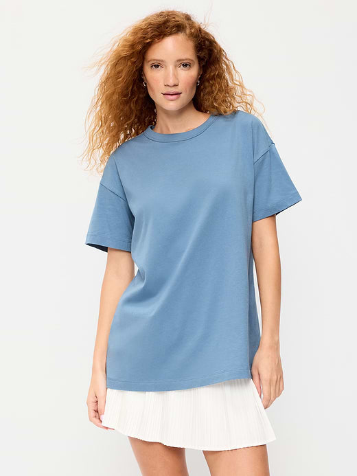 Oversized EveryWear Tunic T-Shirt - Naturalist Blue