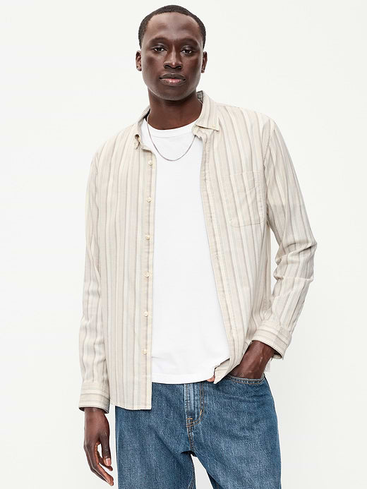 Classic Fit Everyday Oxford Shirt - Sea Salt Stripe