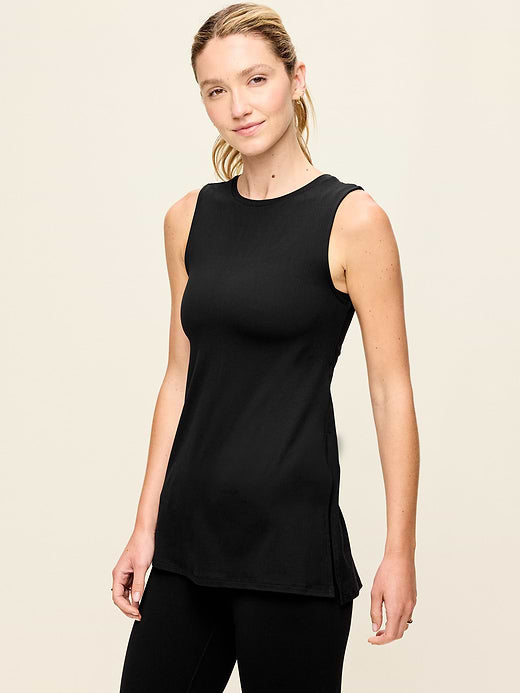 StudioSmooth Tunic Tank - Black Jack