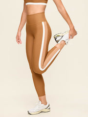 High-Waisted PowerSoft Boundless 7/8 Pocket Leggings – No Front Seam - Sycamore Bark