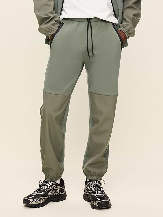 Dynamic Fleece Mixed Media Joggers - Loden