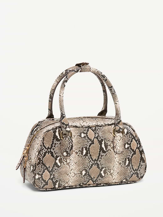 Mini Bowler Bag - Snake