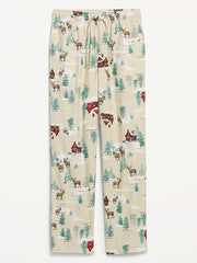Flannel Pajama Pants for Men - Winter Cabin (Match the Fam!)