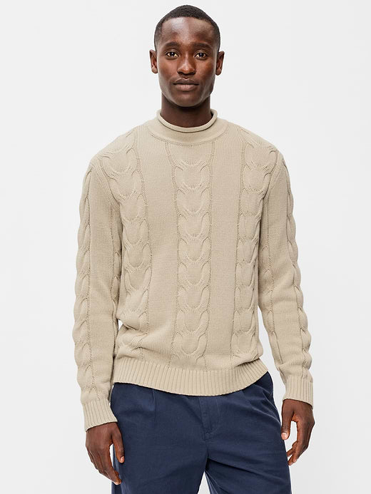 Loose Cable-Knit Sweater - Elbow Grease