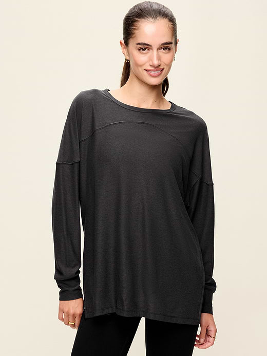 CloudMotion Long-Sleeve Tunic - Black Jack
