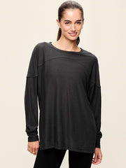 CloudMotion Long-Sleeve Tunic - Black Jack
