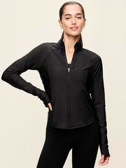 PowerSoft Full-Zip Fitted Jacket - Light Black Heather