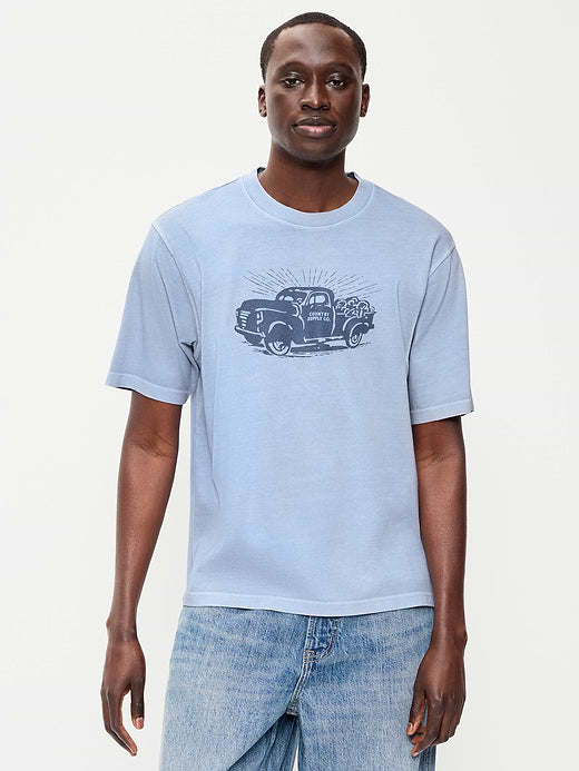 Loose Heavyweight Graphic T-Shirt - Crossroads