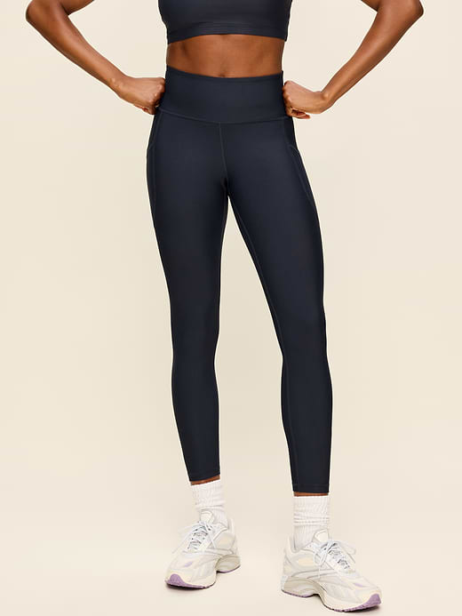 High-Waisted PowerSoft 7/8 Pocket Leggings - Navy