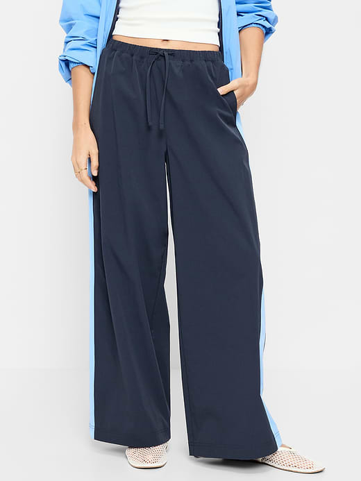 High-Waisted TrekTech Lightweight Woven Active Pants - In the Navy