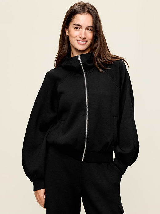 Bounce Fleece Utility Hoodie Sweatshirt - Black Jack