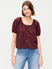 Airy Button-Down Top - Reddy Or Not