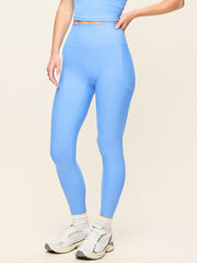 Extra-High Waisted PowerSoft Boundless 7/8 Pocket Leggings – No Front Seam - Cloisonne