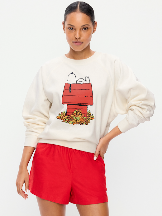 Peanuts™ Oversized Raglan Sweatshirt - Sea Salt