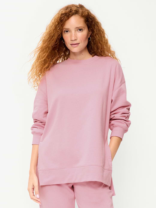 SoComfy Relaxed Tunic Sweatshirt - Bergamot