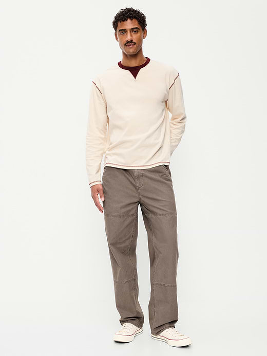 90s Loose Canvas Workwear Pants - Elkhorn