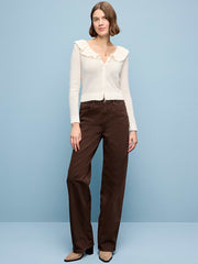Extra High-Waisted Wide-Leg Jeans - Earthen