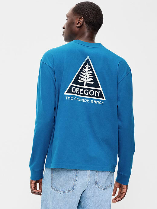 Long-Sleeve Heavyweight Graphic T-Shirt - High Atlas